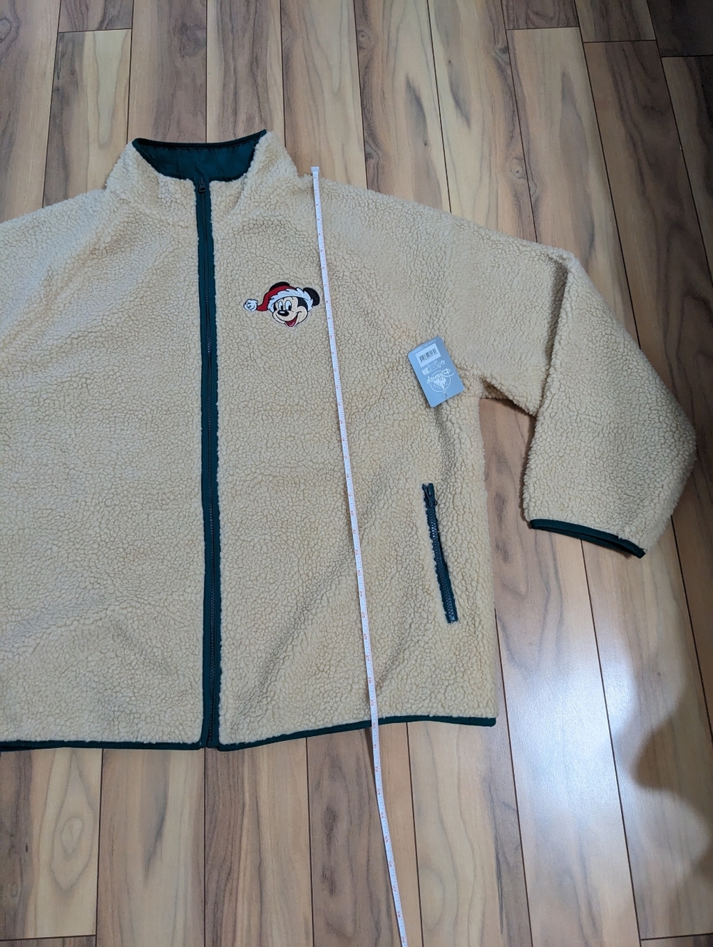 NWT!  Disney Santa Mickey Mouse Holiday Polar Fleece Jacket Adult Size 3XL - Picture 10 of 14